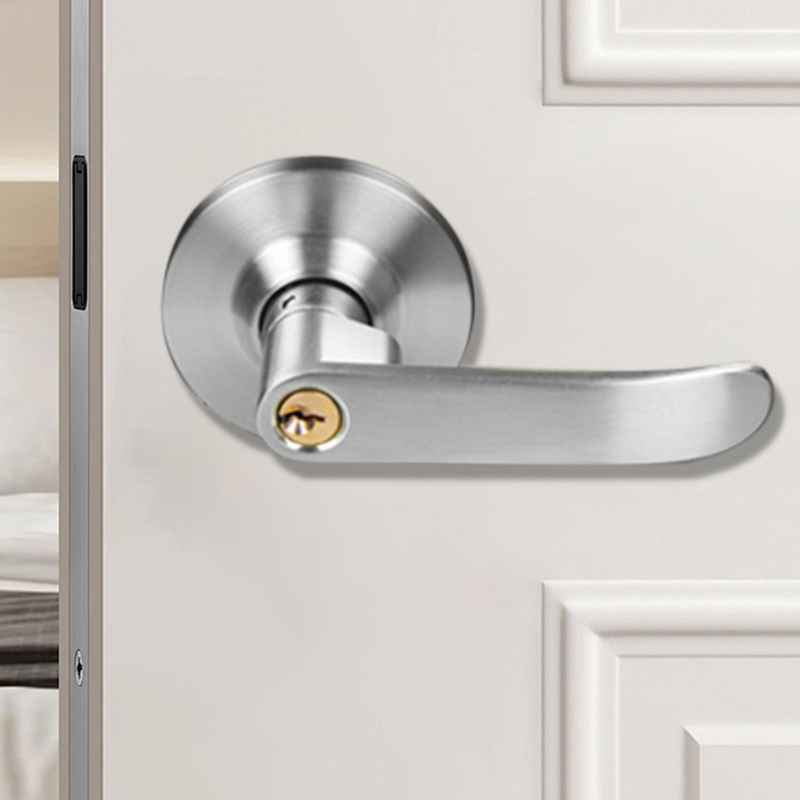 Home Security Essential - Premium Kugelförmiger Drei-Stangen-Griff-Türverschluss, Geräuschloser Türschloss-Set mit