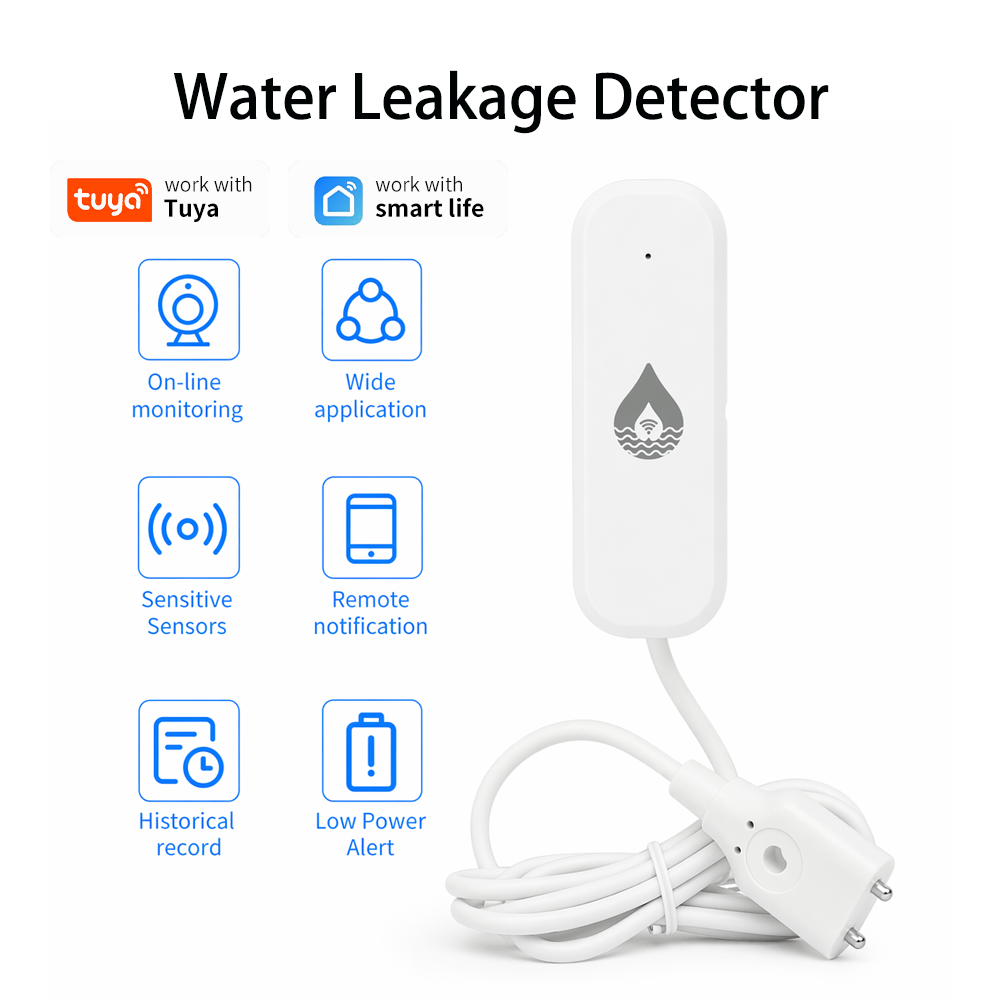 Home Security Monitor - YFK WiFi/Zigbee Wasserleckage-Alarmsensor Tuya Smart Devices