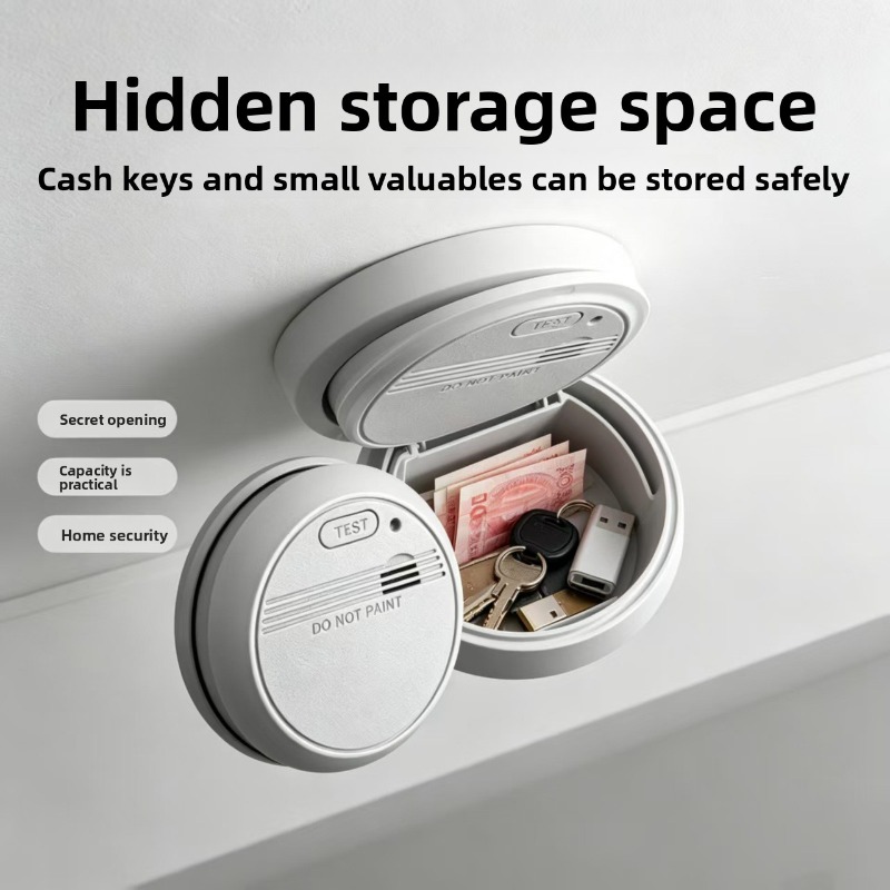 Home Security Box - Realistisch simulierte Rauchmelder-Box mit verstecktem Geheimfach
