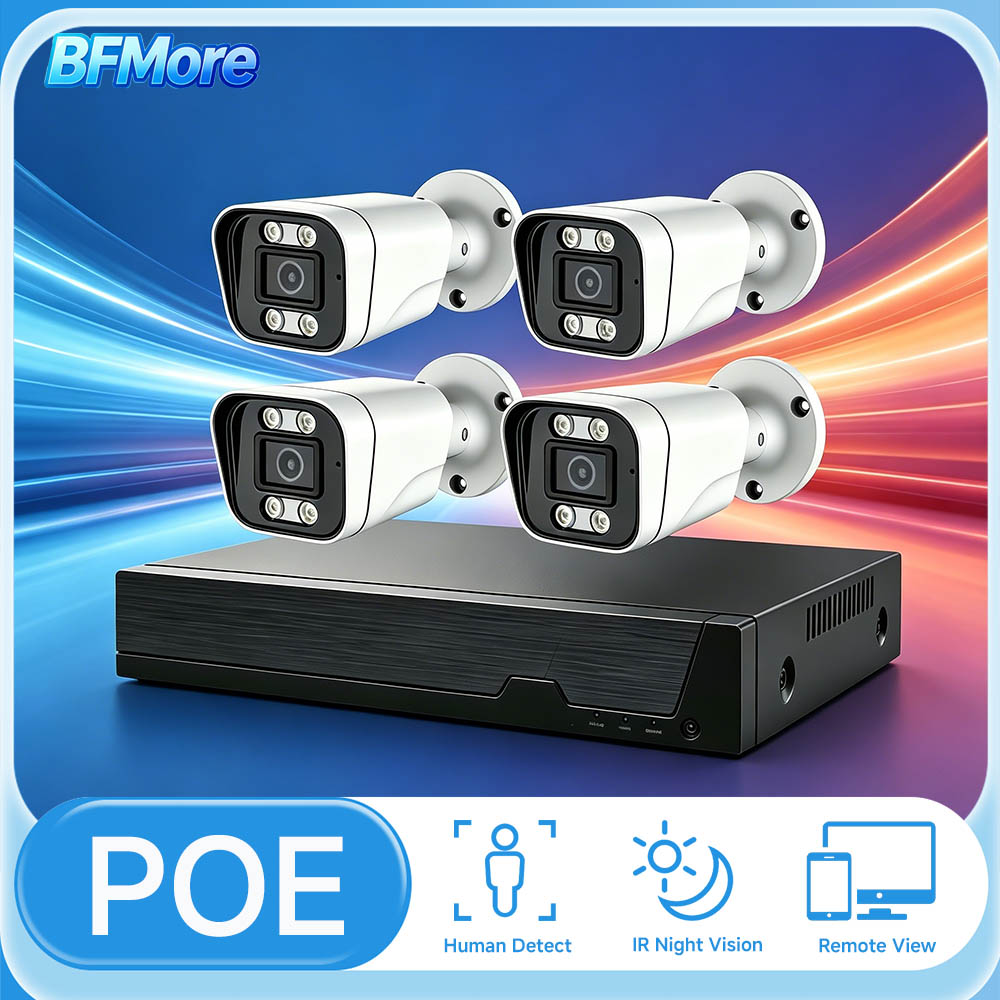 Home Security Video Recording Systems - BFMore 8MP 4K KI-Sicherheitssystem mit Menschenerkennung,