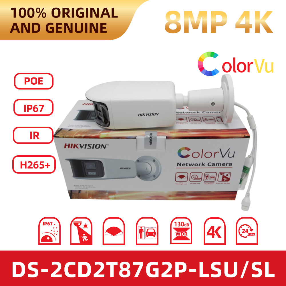 Home Security Hikvision - Original Hikvision DS-2CD2T87G2P-LSU/SL 8MP 180° °