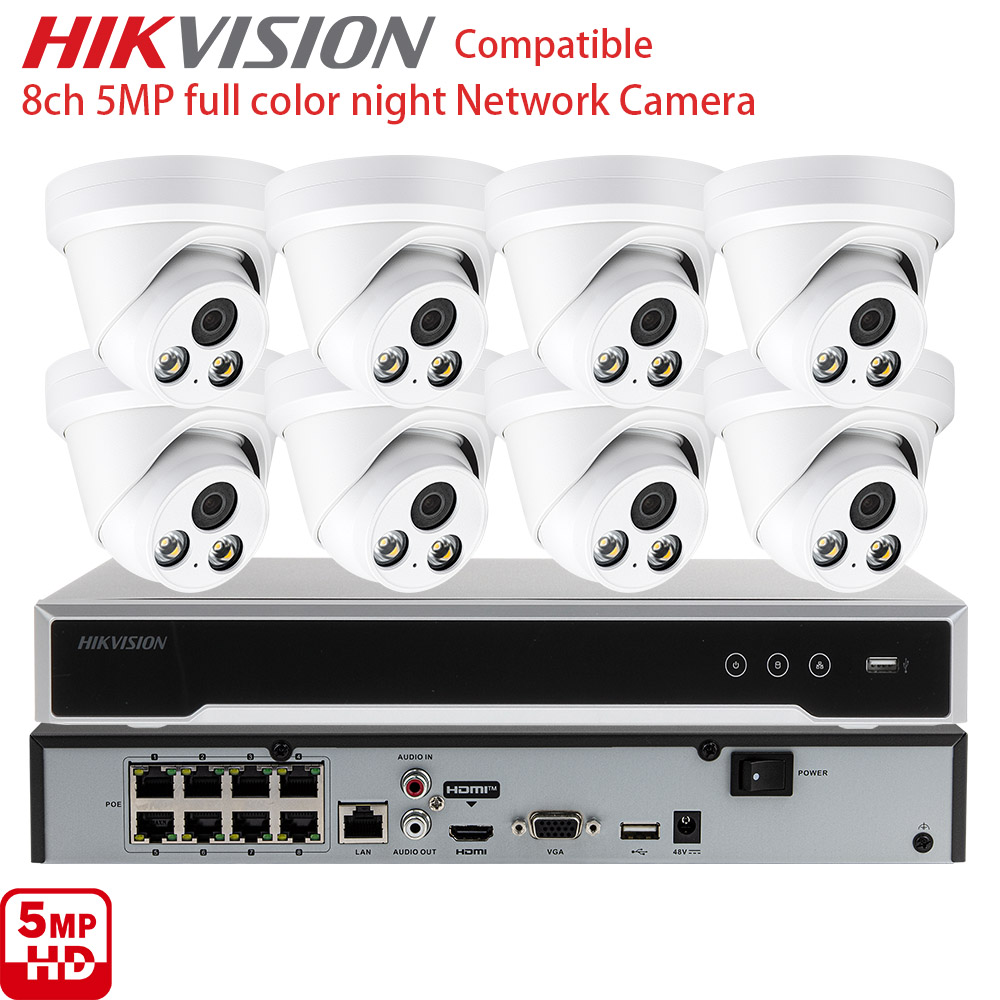 Home Security Video Recording Systems - 8-Kanal 5MP IP CCTV Sicherheitskamerasystem mit