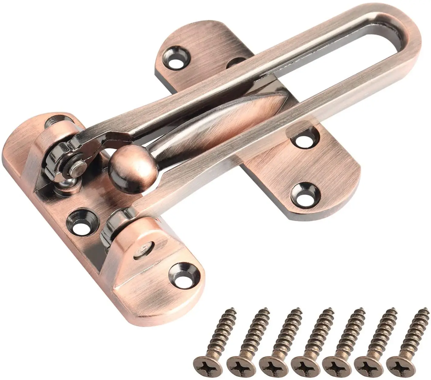 Home Security Door Reinforcement Lock - Langlebige Edelstahl-Anti-Diebstahl-Türsicherheitskette mit Bolzenriegel für Schlafzimmer,