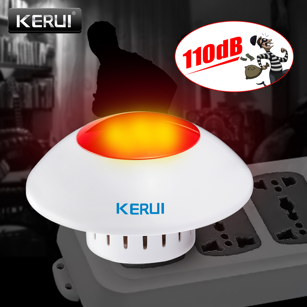 Home Security Company - KERUI J009 Laute Innensirene, kabellose blinkende