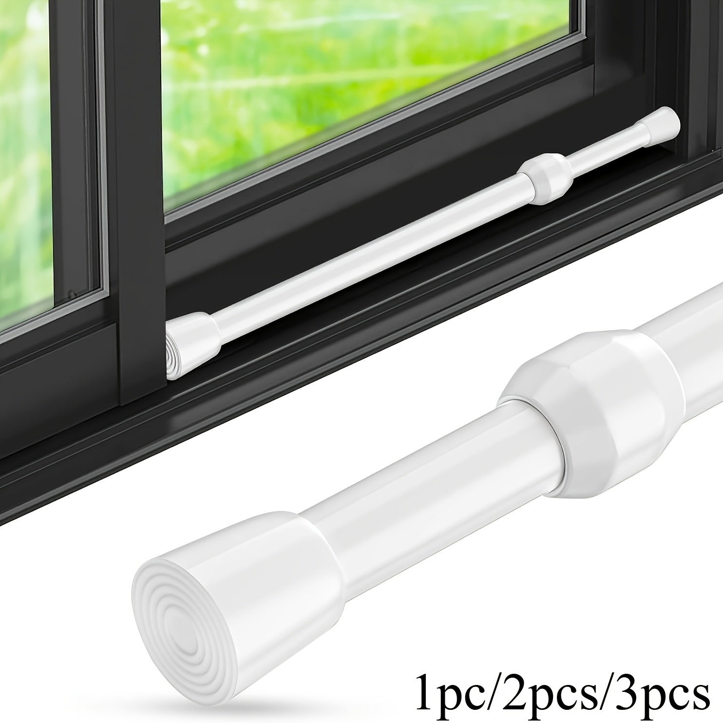Home Security Door Reinforcement Lock - Verstellbare Sicherheitsstange aus poliertem Metall für