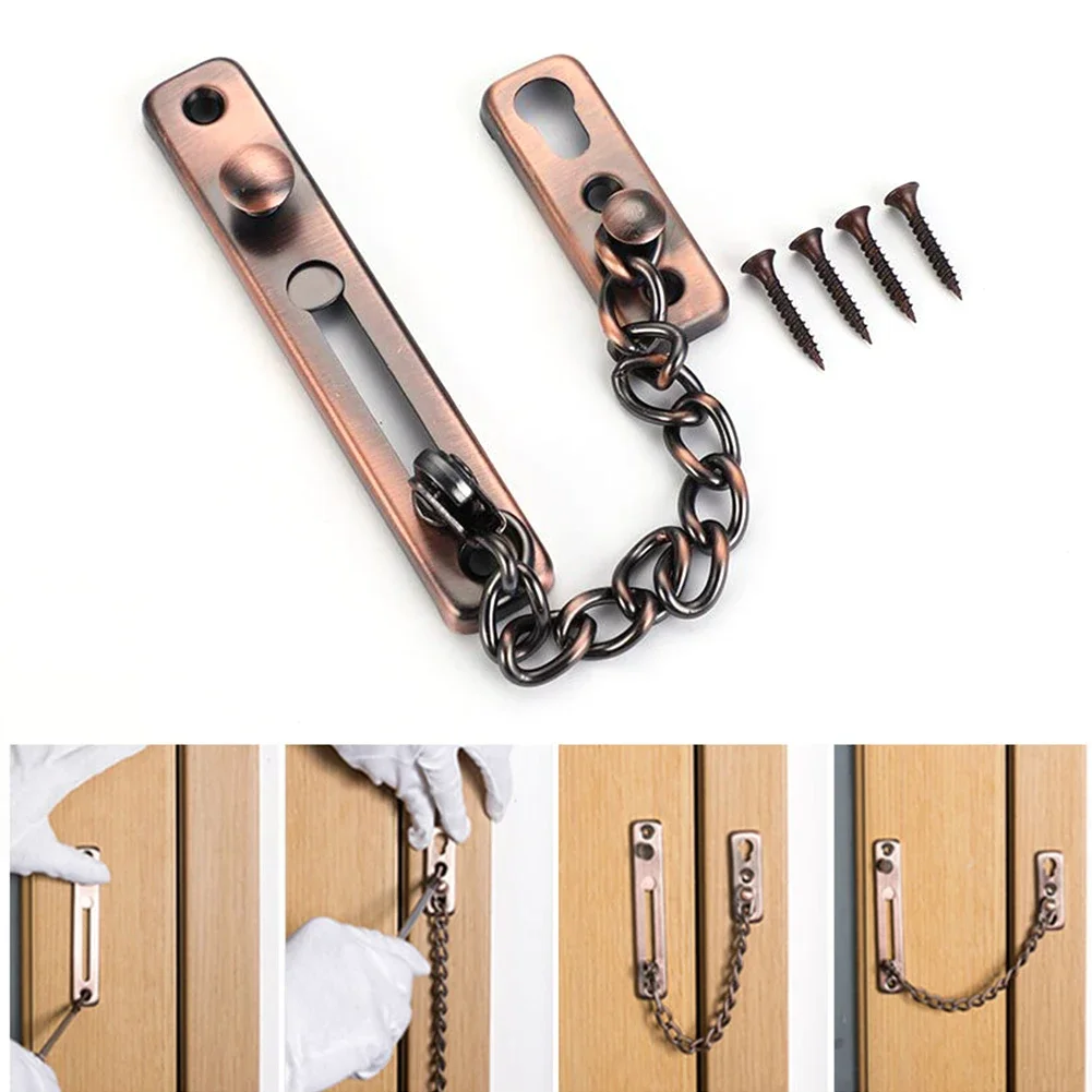 Home Security Essential - Türkette mit Schloss, Türschloss, Riegelkette, Kindersicherheit,