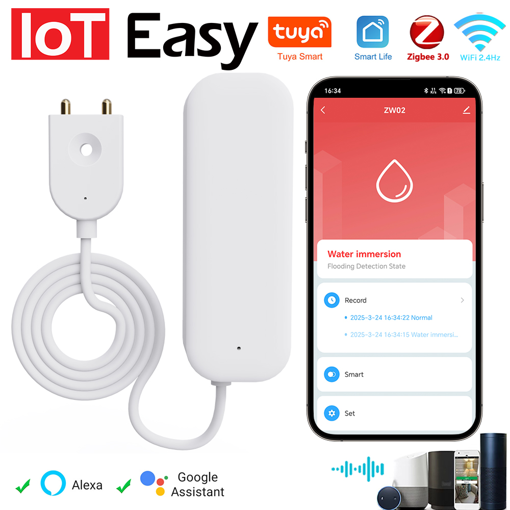 Home Security Equipment - Tuya WiFi ZigBee Wasser Sensor Leckage