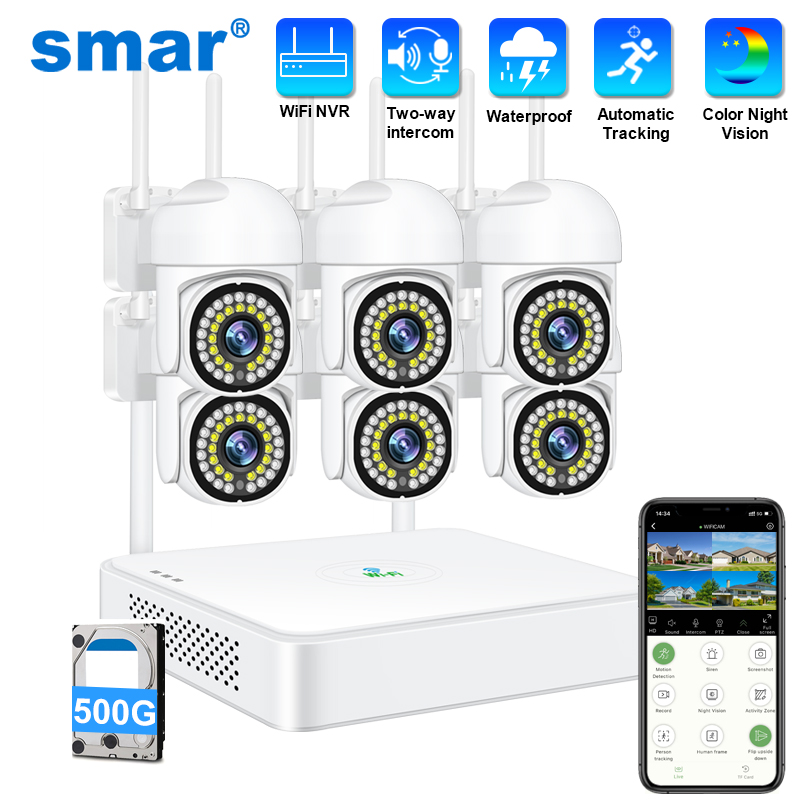 Home Security Company - Smar 3MP Kabelloses CCTV-Sicherheitskamerasystem PTZ WLAN