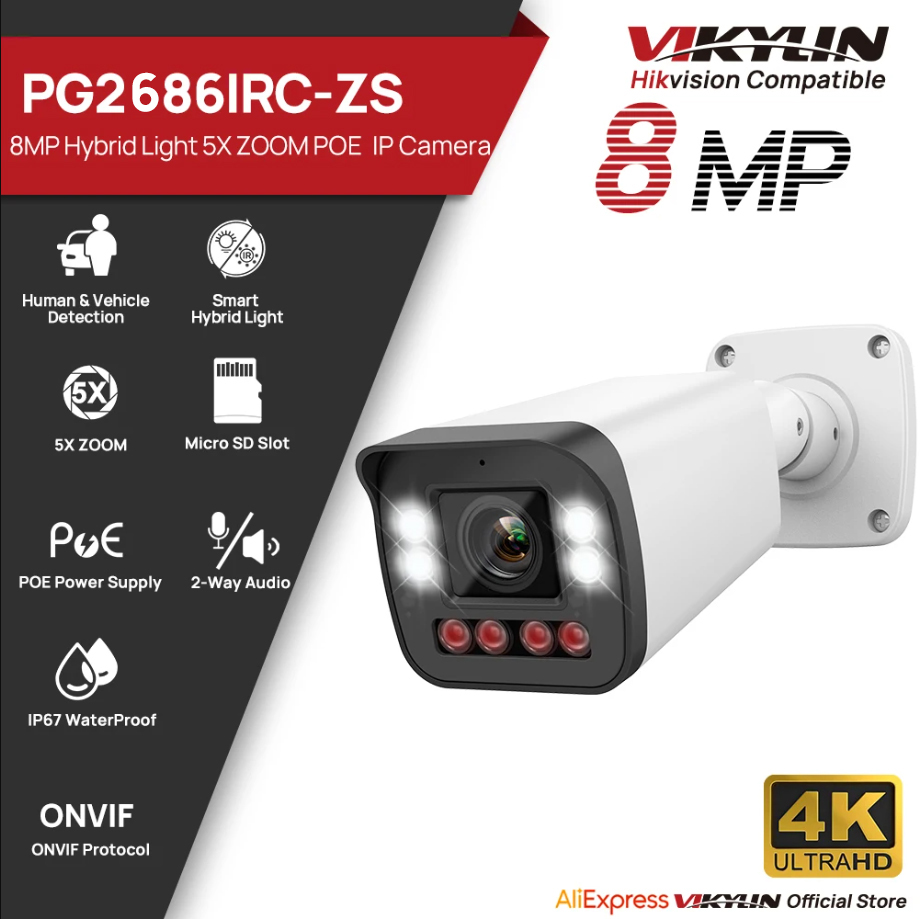 VIKYLIN 8MP 5X Zoom Bullet IP- – Home Security Hikvision Bewertung und Preis