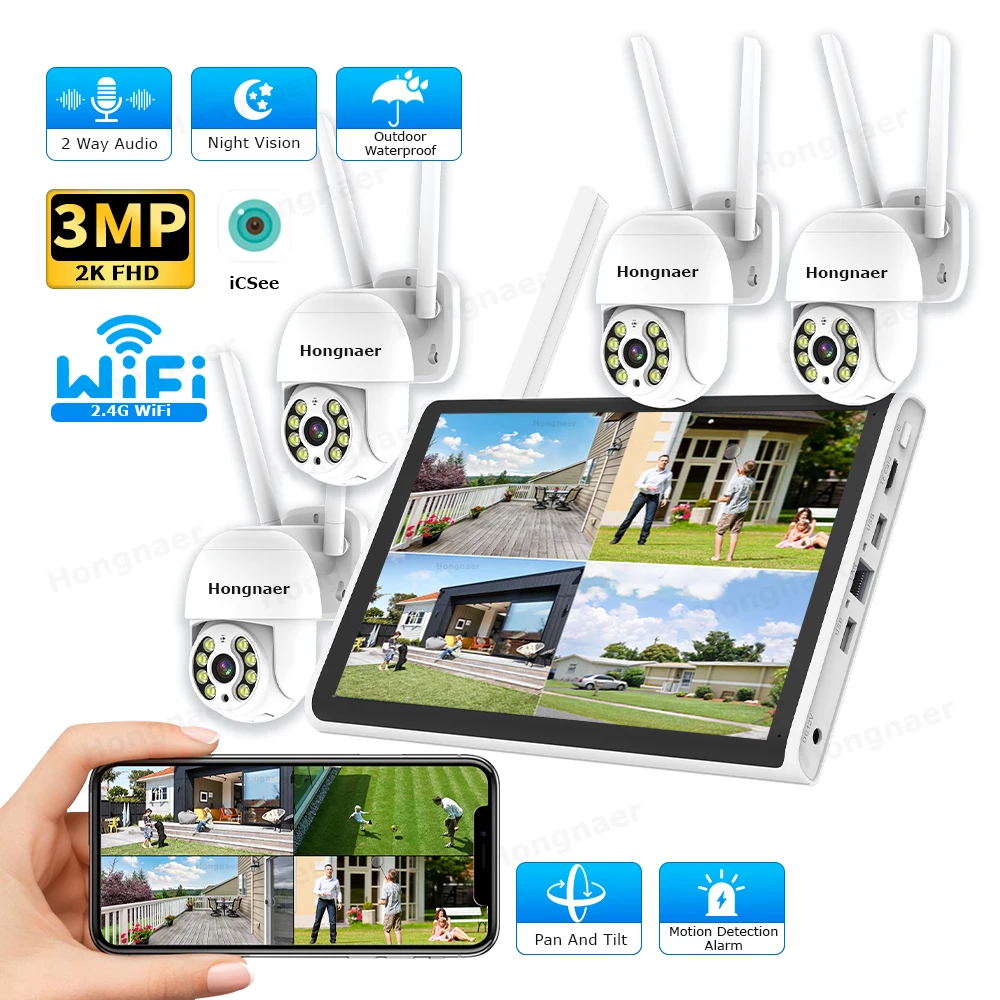2026 Hongnaer 3MP 4-Kanal WLAN – Home Security Camera Bewertung und Preis