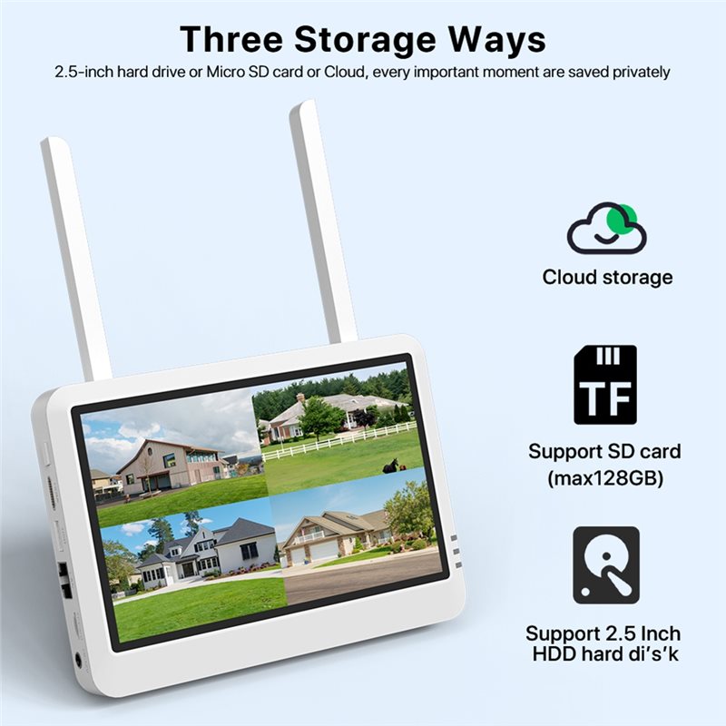 B44C Wireless 8CH 7-Zoll-LCD-M – Home Security Video Recording Systems Bewertung und Preis