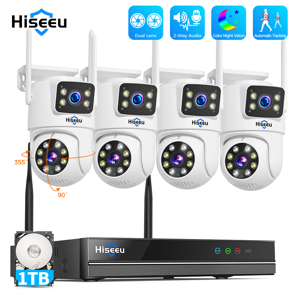 Hiseeu 6MP WLAN Dual-Objektiv- – Home Security And Monitoring Bewertung und Preis