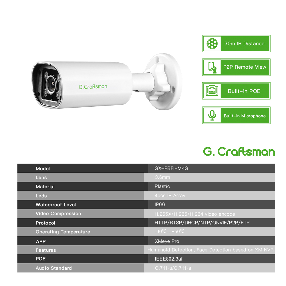 C GC PB 4MP POE IP-Kamera, int – Home Security Company Bewertung und Preis